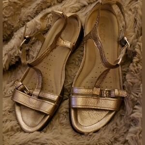Ecco Women's Metallic Gold Sandals